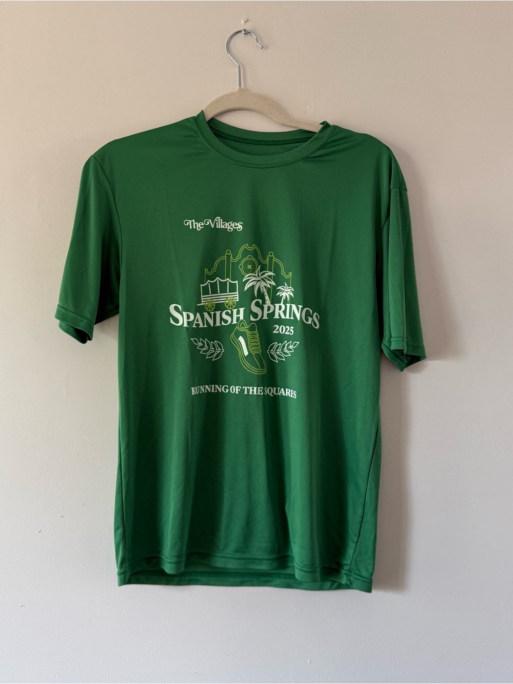 The Villages Spanish Springs 2025 Running of the Squares Performance T-Shirt XS